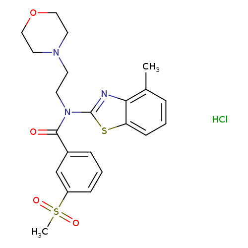 3-methanesulfonyl-N-(4-methyl-1,3-benzothiazol-2-yl)-N-[2-(morpholin-4-yl)ethyl]benzamide hydrochloride