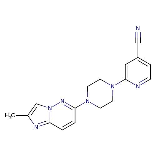 2-(4-{2-methylimidazo[1,2-b]pyridazin-6-yl}piperazin-1-yl)pyridine-4-carbonitrile
