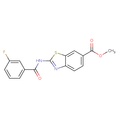 2-(3-Fluoro-benzoylamino)-benzothiazole-6-carboxylic acid methyl ester