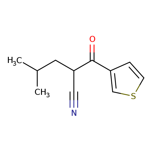 4-methyl-2-(thiophene-3-carbonyl)pentanenitrile