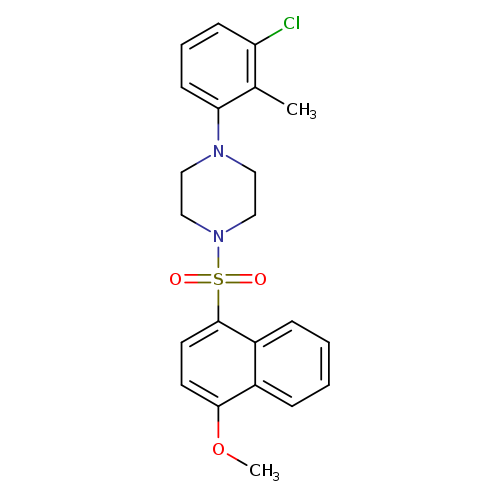 1-(3-chloro-2-methylphenyl)-4-[(4-methoxynaphthalen-1-yl)sulfonyl]piperazine