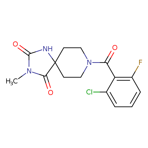 8-(2-chloro-6-fluorobenzoyl)-3-methyl-1,3,8-triazaspiro[4.5]decane-2,4-dione