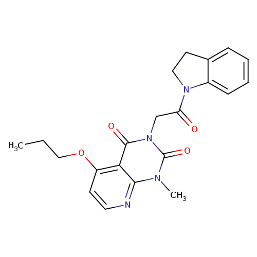 3-[2-(2,3-dihydro-1H-indol-1-yl)-2-oxoethyl]-1-methyl-5-propoxy-1H,2H,3H,4H-pyrido[2,3-d]pyrimidine-2,4-dione