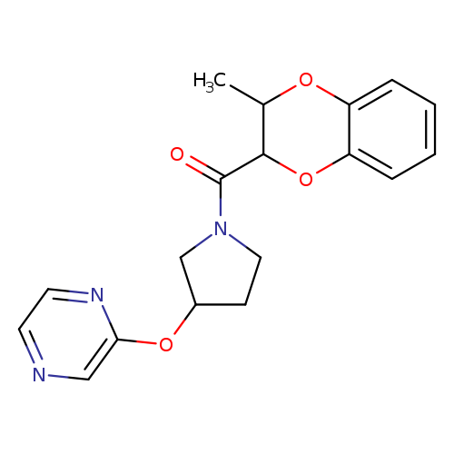 2-{[1-(3-methyl-2,3-dihydro-1,4-benzodioxine-2-carbonyl)pyrrolidin-3-yl]oxy}pyrazine