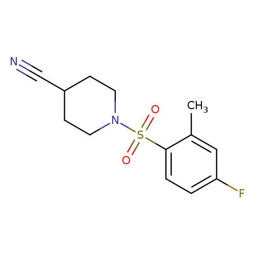 1-(4-fluoro-2-methylbenzenesulfonyl)piperidine-4-carbonitrile