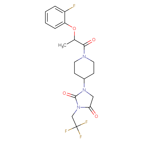 1-{1-[2-(2-fluorophenoxy)propanoyl]piperidin-4-yl}-3-(2,2,2-trifluoroethyl)imidazolidine-2,4-dione