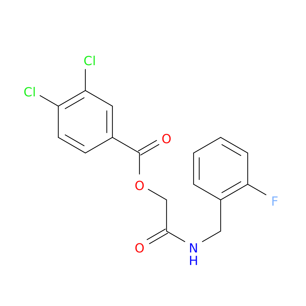{[(2-fluorophenyl)methyl]carbamoyl}methyl 3,4-dichlorobenzoate
