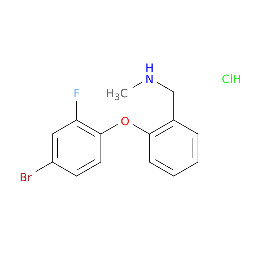 {[2-(4-bromo-2-fluorophenoxy)phenyl]methyl}(methyl)amine hydrochloride