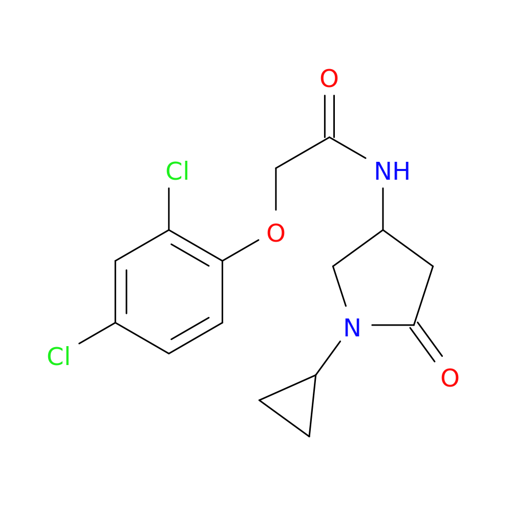 N-(1-cyclopropyl-5-oxopyrrolidin-3-yl)-2-(2,4-dichlorophenoxy)acetamide