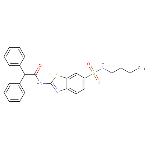 N-[6-(butylsulfamoyl)-1,3-benzothiazol-2-yl]-2,2-diphenylacetamide