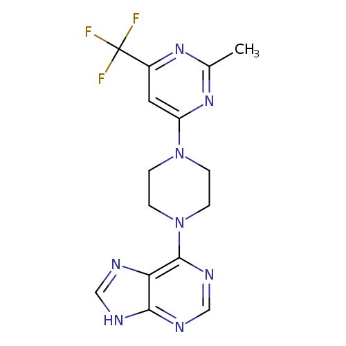 6-{4-[2-methyl-6-(trifluoromethyl)pyrimidin-4-yl]piperazin-1-yl}-9H-purine