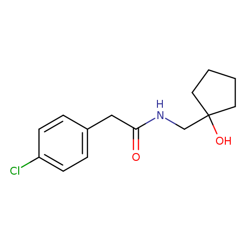 2-(4-chlorophenyl)-N-[(1-hydroxycyclopentyl)methyl]acetamide