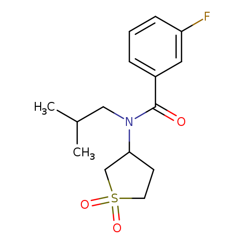 N-(1,1-dioxo-1lambda6-thiolan-3-yl)-3-fluoro-N-(2-methylpropyl)benzamide