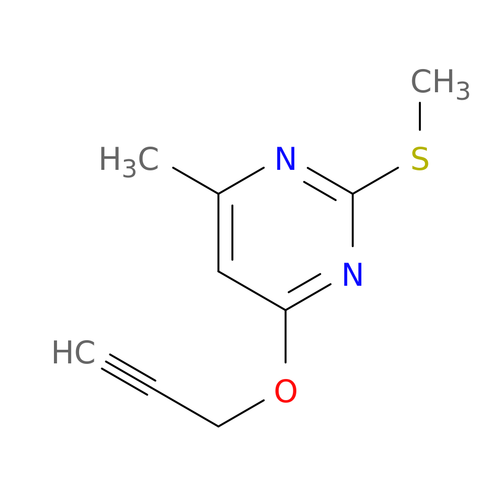 4-methyl-2-(methylsulfanyl)-6-(prop-2-yn-1-yloxy)pyrimidine