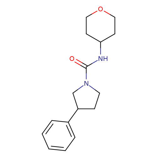 N-(oxan-4-yl)-3-phenylpyrrolidine-1-carboxamide