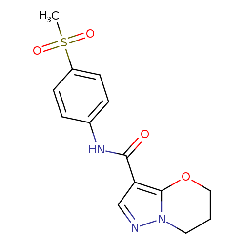 N-(4-methanesulfonylphenyl)-5H,6H,7H-pyrazolo[3,2-b][1,3]oxazine-3-carboxamide