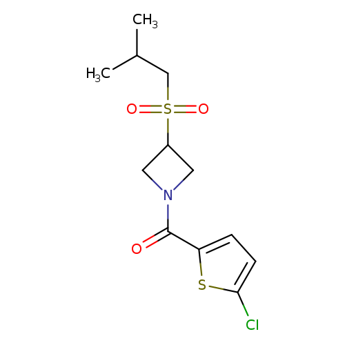1-(5-chlorothiophene-2-carbonyl)-3-(2-methylpropanesulfonyl)azetidine