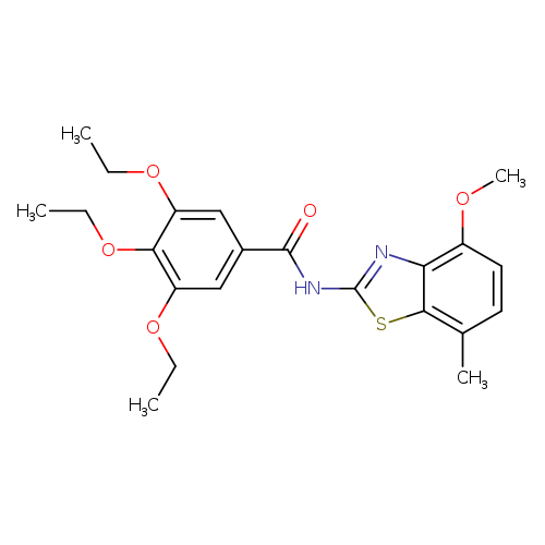 3,4,5-triethoxy-N-(4-methoxy-7-methyl-1,3-benzothiazol-2-yl)benzamide