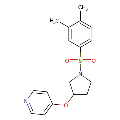 4-{[1-(3,4-dimethylbenzenesulfonyl)pyrrolidin-3-yl]oxy}pyridine