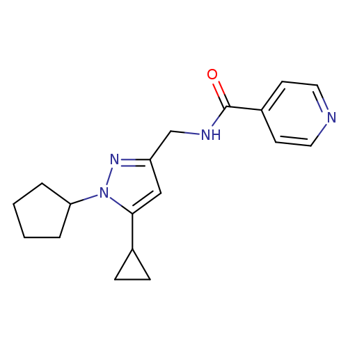 N-[(1-cyclopentyl-5-cyclopropyl-1H-pyrazol-3-yl)methyl]pyridine-4-carboxamide