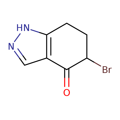 5-bromo-6,7-dihydro-1H-indazol-4(5H)-one, 5-bromo-1,5,6,7-tetrahydroindazol-4-one