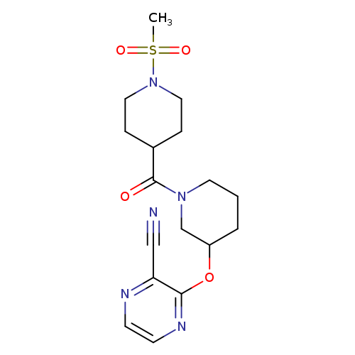 3-{[1-(1-methanesulfonylpiperidine-4-carbonyl)piperidin-3-yl]oxy}pyrazine-2-carbonitrile