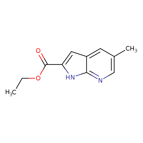 1H-​Pyrrolo[2,​3-​b]​pyridine-​2-​carboxylic acid, 5-​methyl-​, ethyl ester