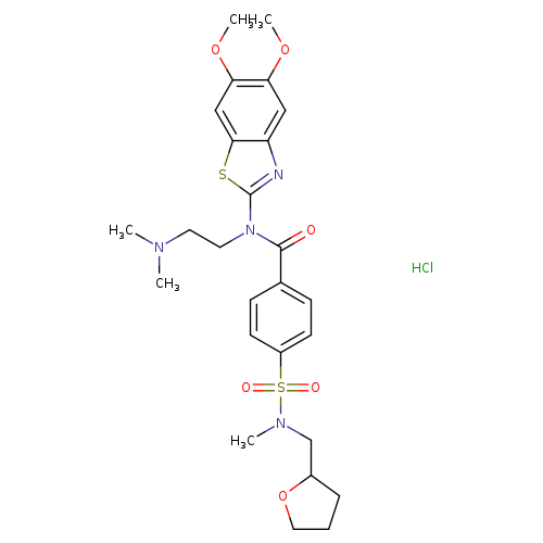 N-(5,6-dimethoxy-1,3-benzothiazol-2-yl)-N-[2-(dimethylamino)ethyl]-4-{methyl[(oxolan-2-yl)methyl]sulfamoyl}benzamide hydrochloride
