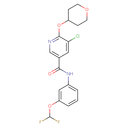 5-chloro-N-[3-(difluoromethoxy)phenyl]-6-(oxan-4-yloxy)pyridine-3-carboxamide