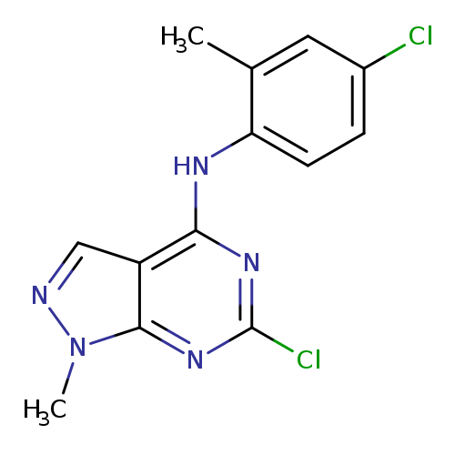 6-CHLORO-N-(4-CHLORO-2-METHYLPHENYL)-1-METHYL-1H-PYRAZOLO[3,4-D]PYRIMIDIN+