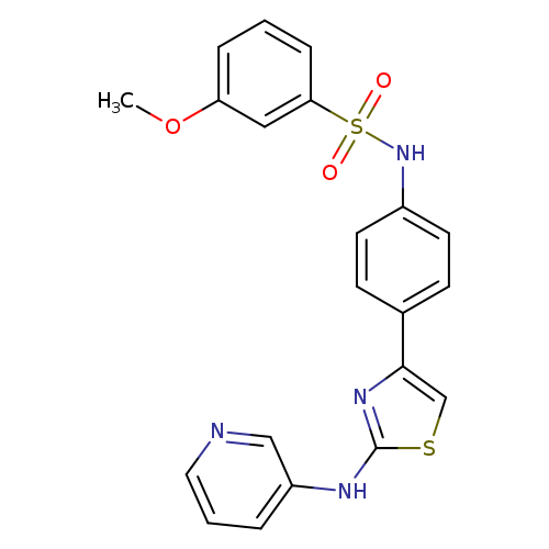 3-methoxy-N-(4-{2-[(pyridin-3-yl)amino]-1,3-thiazol-4-yl}phenyl)benzene-1-sulfonamide