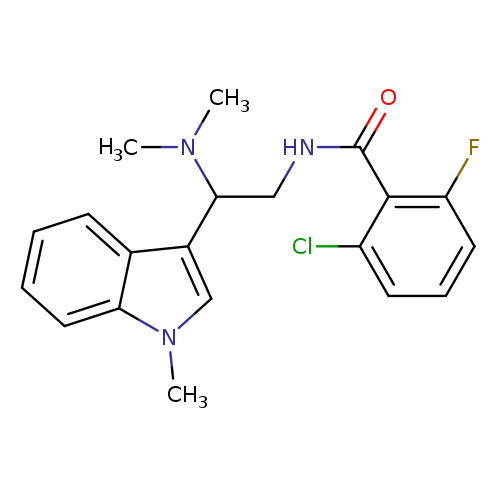 2-chloro-N-[2-(dimethylamino)-2-(1-methyl-1H-indol-3-yl)ethyl]-6-fluorobenzamide