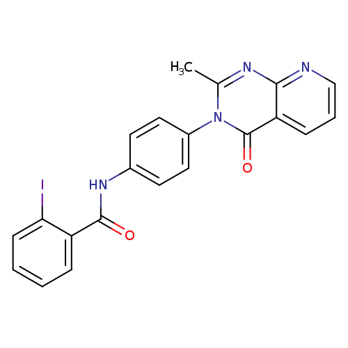 2-iodo-N-(4-{2-methyl-4-oxo-3H,4H-pyrido[2,3-d]pyrimidin-3-yl}phenyl)benzamide