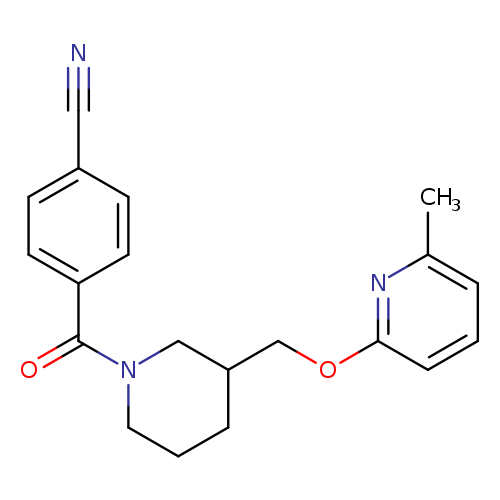 4-(3-{[(6-methylpyridin-2-yl)oxy]methyl}piperidine-1-carbonyl)benzonitrile