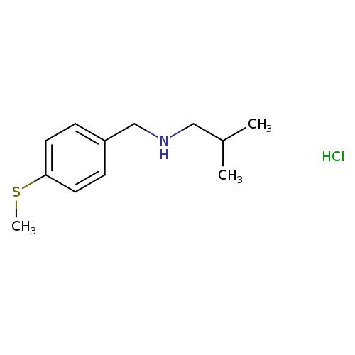 (2-methylpropyl)({[4-(methylsulfanyl)phenyl]methyl})amine hydrochloride