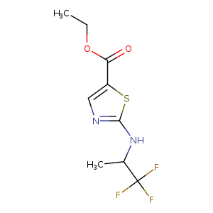 ethyl 2-[(1,1,1-trifluoropropan-2-yl)amino]-1,3-thiazole-5-carboxylate
