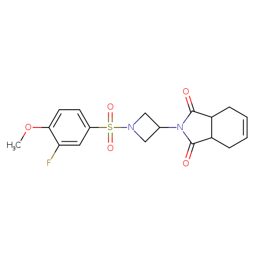 2-[1-(3-fluoro-4-methoxybenzenesulfonyl)azetidin-3-yl]-2,3,3a,4,7,7a-hexahydro-1H-isoindole-1,3-dione
