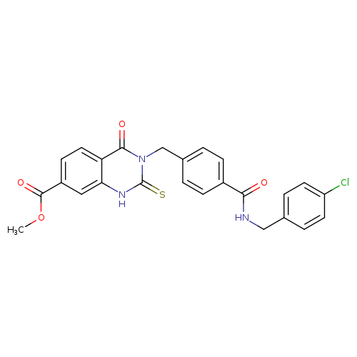 methyl 3-[(4-{[(4-chlorophenyl)methyl]carbamoyl}phenyl)methyl]-4-oxo-2-sulfanylidene-1,2,3,4-tetrahydroquinazoline-7-carboxylate