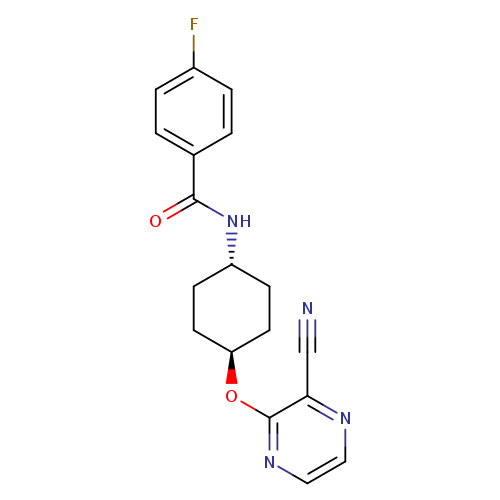 4-fluoro-N-[(1r,4r)-4-[(3-cyanopyrazin-2-yl)oxy]cyclohexyl]benzamide