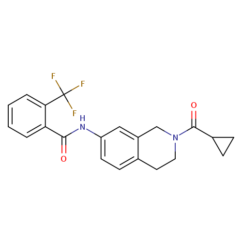 N-(2-cyclopropanecarbonyl-1,2,3,4-tetrahydroisoquinolin-7-yl)-2-(trifluoromethyl)benzamide