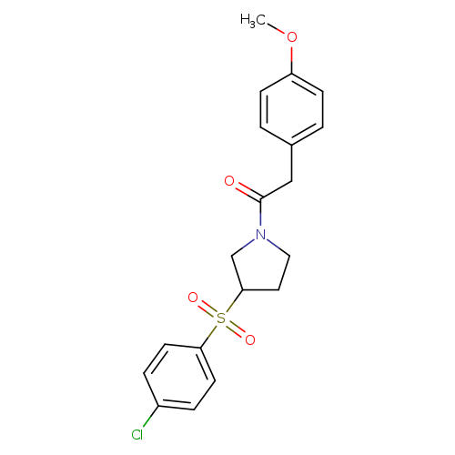 1-[3-(4-chlorobenzenesulfonyl)pyrrolidin-1-yl]-2-(4-methoxyphenyl)ethan-1-one