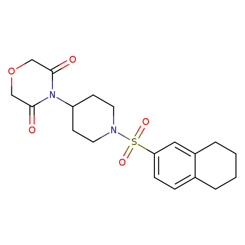4-[1-(5,6,7,8-tetrahydronaphthalene-2-sulfonyl)piperidin-4-yl]morpholine-3,5-dione