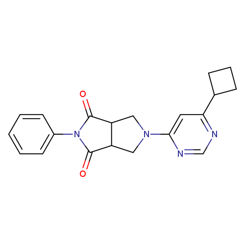 5-(6-cyclobutylpyrimidin-4-yl)-2-phenyl-octahydropyrrolo[3,4-c]pyrrole-1,3-dione