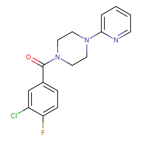 1-(3-chloro-4-fluorobenzoyl)-4-(pyridin-2-yl)piperazine