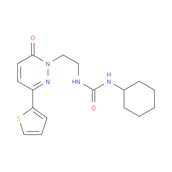1-cyclohexyl-3-{2-[6-oxo-3-(thiophen-2-yl)-1,6-dihydropyridazin-1-yl]ethyl}urea