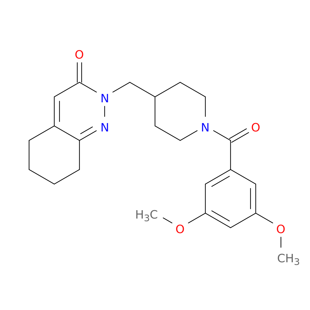 2-{[1-(3,5-dimethoxybenzoyl)piperidin-4-yl]methyl}-2,3,5,6,7,8-hexahydrocinnolin-3-one