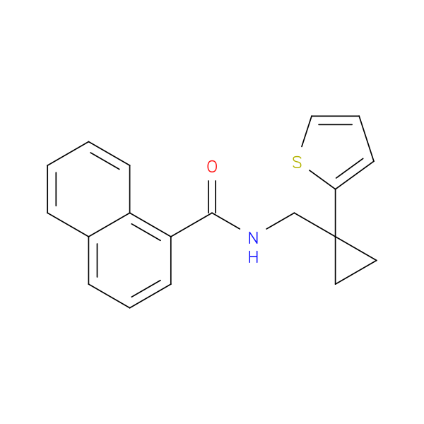 N-{[1-(thiophen-2-yl)cyclopropyl]methyl}naphthalene-1-carboxamide