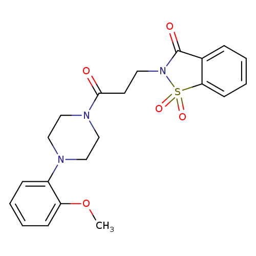 2-{3-[4-(2-methoxyphenyl)piperazin-1-yl]-3-oxopropyl}-2,3-dihydro-1lambda6,2-benzothiazole-1,1,3-trione