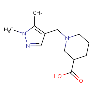 1-[(1,5-dimethyl-1H-pyrazol-4-yl)methyl]piperidine-3-carboxylic acid
