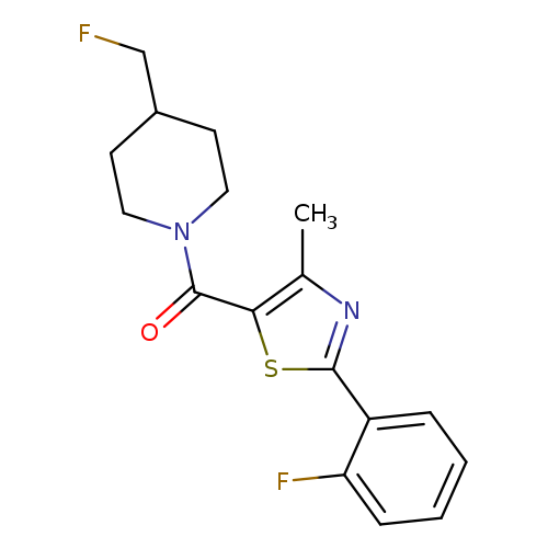 4-(fluoromethyl)-1-[2-(2-fluorophenyl)-4-methyl-1,3-thiazole-5-carbonyl]piperidine